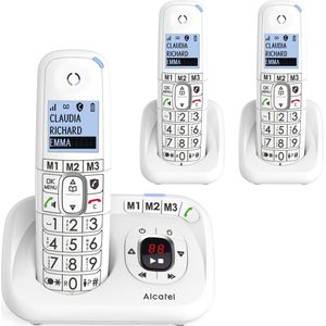 Alcatel XL785 Trio DECT Telefoon - Antwoordapparaat - Grote Toetsen - 3 Handsets