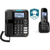 Amplicomms BigTel1580 Combo Huistelefoon - Draadloos - Groot LCD Display - Luid Gespreksvolume