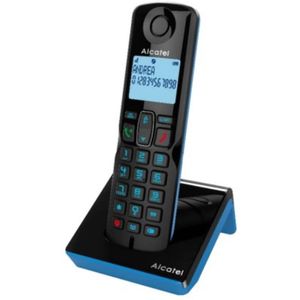 Alcatel S280 zwart en blauw, handsfree, blokkeerfunctie voor ongewenste oproepen, 50 namen en nummers