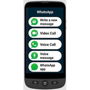 SWISSVOICE S510-M met wallet hoesje, senior mobiele telefoon met whatsapp en videobellen