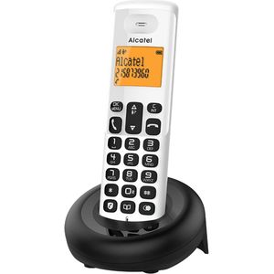 Alcatel - E160 - Draadloze Telefoon - Wit - Zwart