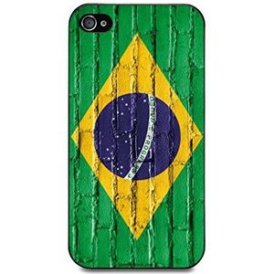 Muvit MUPRBKCIP4S1004 beschermhoes voor iPhone 4S, motief Brazilië, zwart