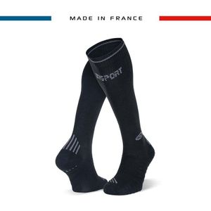 BV Sport - Chaussettes Trail Compression Noir/Gris voor Heren - Maat S - Zwart