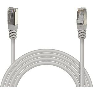 Waytex 32080 Ethernet-kabel, RJ45, Cat 5e, FTP, 100 MHz, afgeschermd, compatibel met PC, router, modem, switch, gameconsoles, tv, netwerkversterker - 3 m, grijs