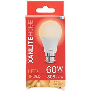 Xanlite Ledlamp A60 standaard sokkel – stralingshoek 240° – 10 W komt overeen met 60 W – LED B22 806 lumen – lamp beer, warmwit – EB806G