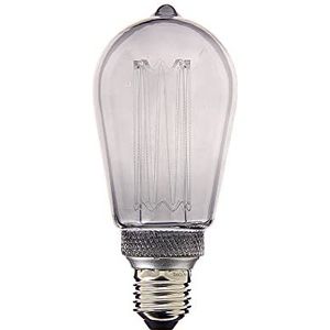 Xanlite Ledlamp E27 Vintage hologram Edison E27 rookglas E27 fitting E27 – lamp vintage E27 LED hoek 320° verlichting – lamp E27 vintage 4W 100 lm – warm wit licht – RFDHE200STSF