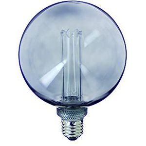 Xanlite Ledlamp E27 Vintage Hologram Globe G125 rookglas E27 fitting - Vintage E27 LED Hoek 320° Verlichting - E27 Vintage 4W 100LM Licht Warm Wit - RFDHE200B125SF