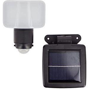 Xanlite PR200D Xanlite-PR200D-LED-wandspot met bewegingsmelder, zonnepaneel, IP44-200 lumen, zwart/wit
