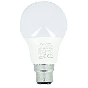 Xanlite PACK2EB806GCW LED-lamp, A60, B22-fitting, bajonetsokkel, stralingshoek 360°, lamp B22, 8,8 W, komt overeen met 60 W, B22, 806 lm, bajonetsokkel, neutraal wit licht, PACK2EB806GCW