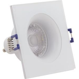 Xanlite SP50CIP44BCW LED inbouwlamp, GU10, 50 W, 4000 K, vierkant, wit IP44-SP50CIP44BCW