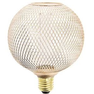 Xanlite - RFDHE150BCAC – decoratieve lamp voor kooi – kogel – E27 – hologram – warm wit – kleurtemperatuur 1800 K – 4 W – koper laag stroomverbruik