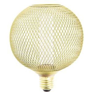 Xanlite - RFDHE150BCAL – decoratieve lamp voor kooi, bal, E27-fitting, hologram – warmwit – kleurtemperatuur 1800 K – 4 W – goudkleurig – laag stroomverbruik
