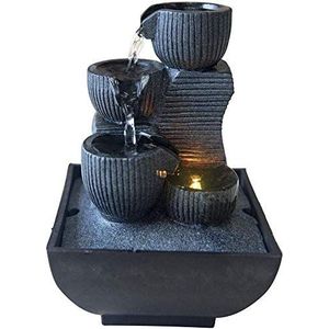 Zen Light Kini Kamerfontein met pomp en ledverlichting, kunsthars, eenheidsmaat