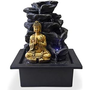 Zen Light Shira kamerfontein met pomp en ledverlichting, hars, zwart, Eén maat