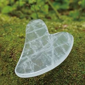 Sun & Sia MASS22-GS.C – 1 GuaSha van bergkristal + tas – cosmetica en gezichtsverzorging – 1 Gua Sha en 1 hoes