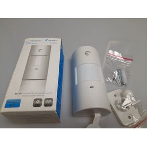 eTiger Sigmatek Elro NIEUWSTE model SAC-01 PIR sensor MAX 80 meter zend vermogen incl beugel vervanger van ES-D1A bewegingsmelder voor alle eTIGER draadloze alarmsystemen S3b Sim SECUAL S4, S5 en S6