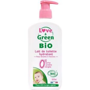 Love & Green - Biologische hydraterende toiletmelk 0% 500 ml - gemaakt in Frankrijk