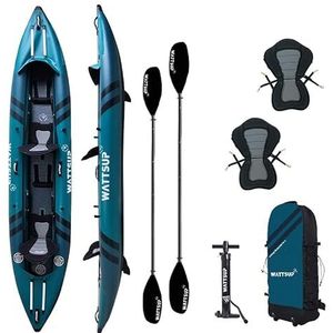 Kayak Opblaasbare Wattsup COD 2-zits – 410 x 85 cm (13'4 inch x 33 inch) – PVC gelamineerd + Dropstitch – compleet pakket – max. 220 kg