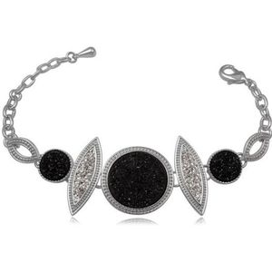 Armband met zwarte Druzy-kristal