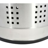 MSV Wasmand Dubai- rvs metaal - zwarte deksel - 46 liter compartiment - 35 x 60 cm