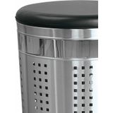 MSV Wasmand Dubai- rvs metaal - zwarte deksel - 46 liter compartiment - 35 x 60 cm