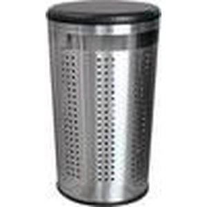 MSV Wasmand Dubai- rvs metaal - zwarte deksel - 46 liter compartiment - 35 x 60 cm
