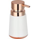 MSV Zeeppompje/dispenser - Coruna - PS kunststof - wit/koper - 8 x 15 cm - 250 ml