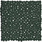MSV Douche/bad anti-slip mat - badkamer - pvc - donkergroen - 53 x 53 cm - zuignappen - steentjes motief