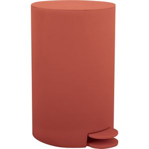 MSV Prullenbak/pedaalemmer kunststof terracotta 3L klein model Badkamer/toilet