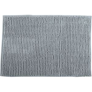 MSV Badkamerkleed/badmat tapijtje voor op de vloer - lichtgrijs - 40 x 60 cm - Microvezel - anti slip