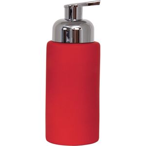 MSV Zeeppompje/dispenser Kyoto - keramiek - rood - 6.5 x 18 cm - 250 ml