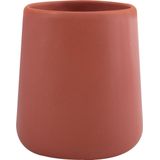 MSV Badkamer Drinkbeker/Tandenborstelhouder Malmo - Keramiek - Terracotta - 8 X 10 cm