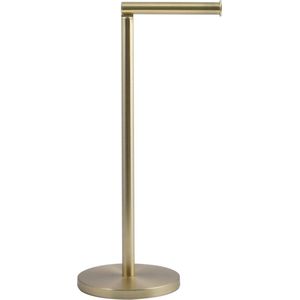MSV Wc/toiletrolhouder reservoir - rvs metaal - goud kleurig - 54 cm - Voor 4 rollen
