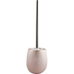 MSV Toiletborstel houder Shanghai - keramiek - rose goud - 41 x 11 cm