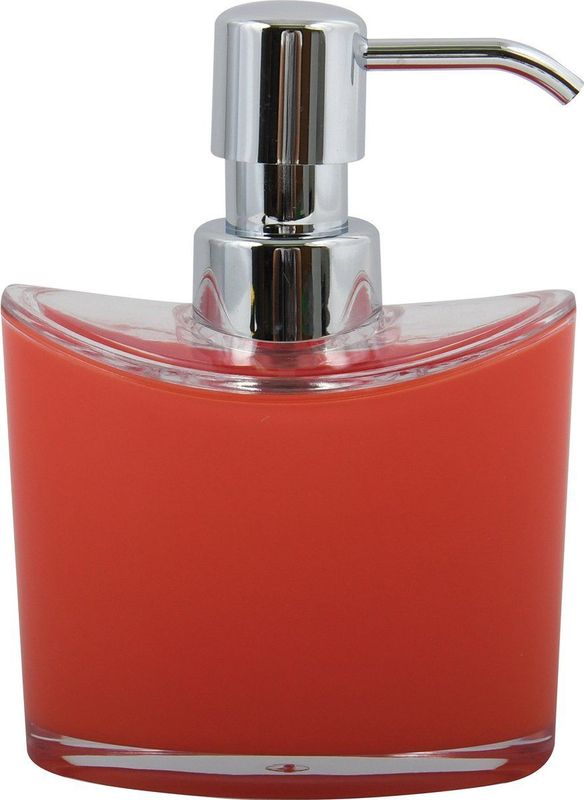MSV Zeeppompje/dispenser Aveiro - PS kunststof - rood/zilver - 11 x 14 cm - 260 ml