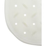 MSV Douche/bad anti-slip mat badkamer - rubber - wit - 36 x 97 cm - met zuignappen - extra lang formaat
