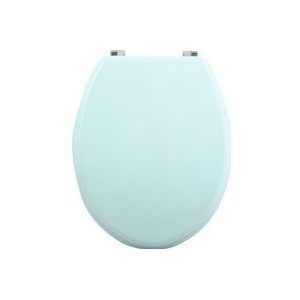 MSV Toiletzitting deksel MDF houten kern ""Pastelgroen"" scharnieren van roestvrij staal - hoogwaardige en stabiele kwaliteit