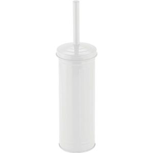 MSV Industrial Toilet/wc-borstel houder - metaal - wit - 38 cm