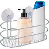 MSV doucherekje/badkamerrekje - zilver - 20 x 10 cm - metaal