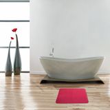 MSV Badkamerkleedje/badmat tapijt - voor op de vloer - fuchsia roze - 50 x 70 cm - Microfibre