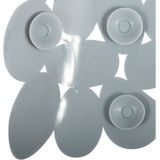 MSV Douche/bad anti-slip mat - badkamer - pvc - grijs - 54 x 54 cm - zuignappen - steentjes motief