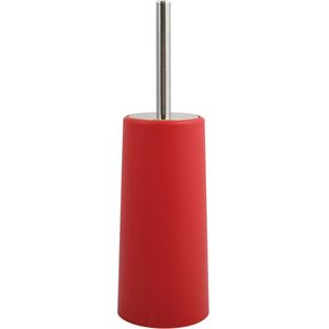 MSV Toiletborstel in houder/WC-borstel - rood - kunststof - 35 cm