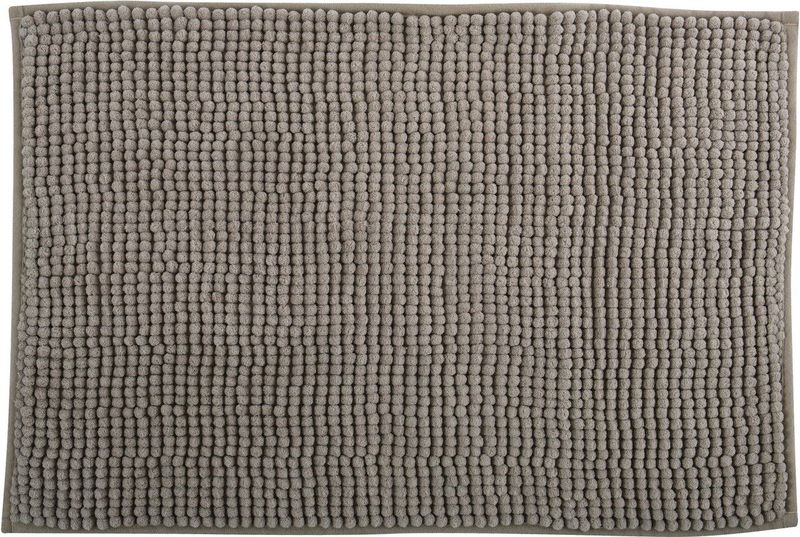 MSV Badkamerkleed/badmat tapijtje voor op de vloer - beige - 50 x 80 cm - Microvezel - anti slip