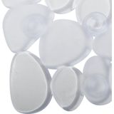 MSV Douche/bad anti-slip mat - badkamer - pvc - transparant - 53 x 53 cm - zuignappen - steentjes motief
