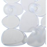 MSV Douche/bad anti-slip mat - badkamer - pvc - transparant - 53 x 53 cm - zuignappen - steentjes motief