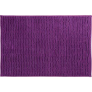Badkamerkleedje/badmat tapijt voor op de vloer paars 60 x 90 cm - Badmatjes