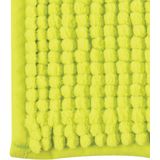 MSV Badkamerkleed/badmat/toilet - voor op de vloer - appelgroen/lime - 60 x 90 cm - microvezel - anti-slip
