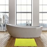 MSV Badkamerkleed/badmat/toilet - voor op de vloer - appelgroen/lime - 60 x 90 cm - microvezel - anti-slip
