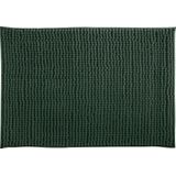 MSV Badteppich Badvorleger Duschvorleger Chenille Hochflor Badematte 40x60 cm – Dunkelgrün