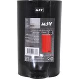 MSV Prullenbak/pedaalemmer - kunststof - zwart - 3L - klein model - 15 x 27 cm - Badkamer/toilet